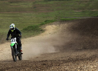  motocross, biker on a motorcycle