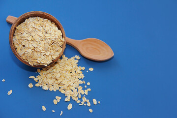 natural dry oatmeal in a plate