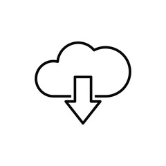 Download cloud icon vector graphic