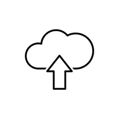Upload cloud icon vector graphic