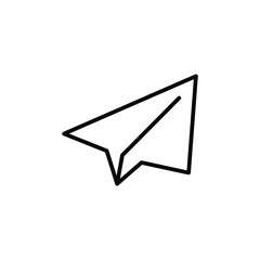 Paper plane icon vector graphic
