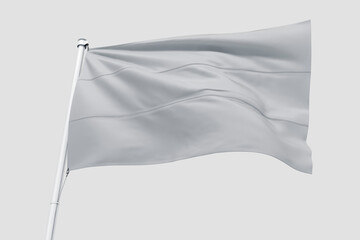 Flag Mock up isolated on a grey background. 3d rendering.