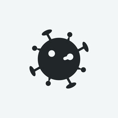 Virus vector icon illustration sign