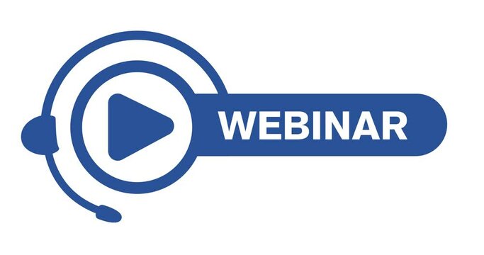 Animated logo for webinar and online conference