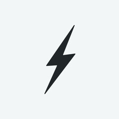 Lightning vector icon illustration sign
