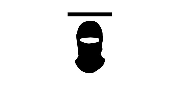 Animated video of a bandit mask, mafia
