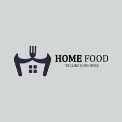Home food logo design template. Vector illustration
