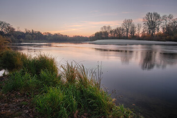 sunrise over the river