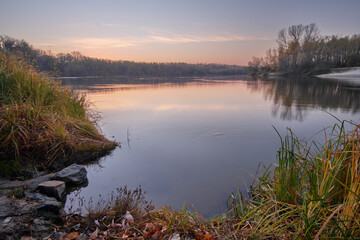 sunrise over the river