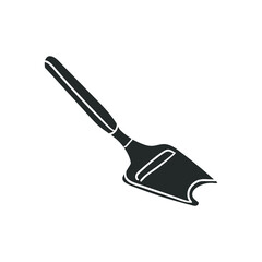 Cheese Spatula Icon Silhouette Illustration. Kitchen Utensil Vector Graphic Pictogram Symbol Clip Art. Doodle Sketch Black Sign.