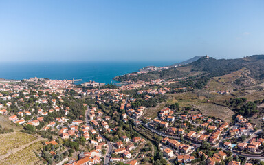 Obraz premium Panorama de la ville de Collioure
