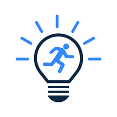 Electric, power, business man icon. Simple editable vector illustration.