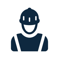 Engineer, serviceman icon. Simple editable vector illustration.