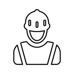 Engineer, serviceman line icon. Outline vector.