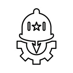 Implementation, integration, equipment, engineering outline icon.