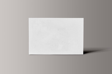 Invitation or welcoming or greeting card Mock up isolated on a grey background. 3d rendering.