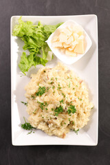 risotto with cream and parmesan