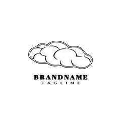 bread cartoon logo icon design template black isolated vector delicious