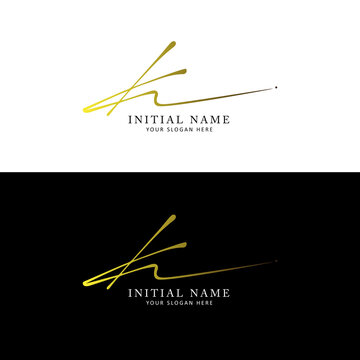 k initial letter signature logo or handwritten logo monogram