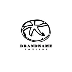 bread cartoon logo icon design template black isolated vector creative