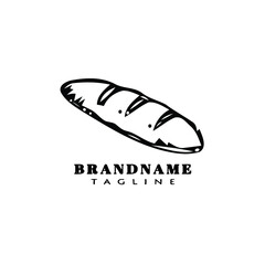 bread cartoon logo icon design template simple isolated vector illustration