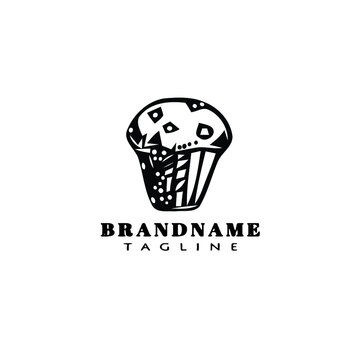 bread flat logo icon design template black isolated vector illustration