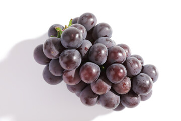 Red grapes isolated in white background