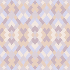 Mosaic seamless texture. Abstract pattern. Vector geometric background of triangles in lilac and beige colors