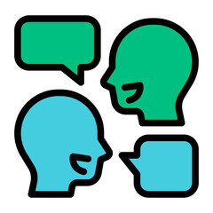 chat filled outline icon