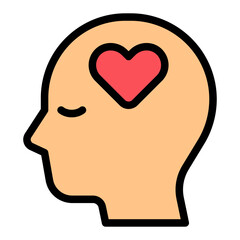 mental health filled outline icon