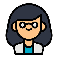 psychologist filled outline icon