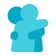 hug flat icon