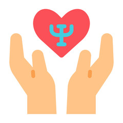 Obraz premium mental health flat icon