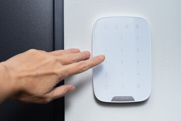 Alarm control panel central hub of a security set up
