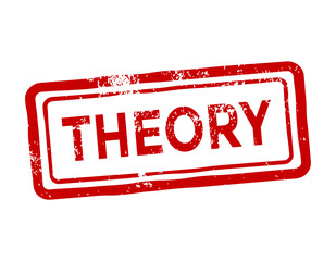 theory red rubber stamp, vector illustration 