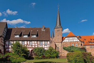 Fototapeta na wymiar Das ehemalige Benediktinerkloster in Schlüchtern in Hessen in Deutschland 