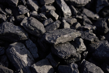 Natural hard coal texture for background - Coal industry