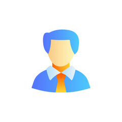 Representative worker icon in gradient color style