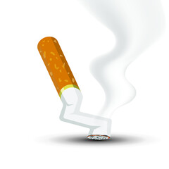 cigarette put out, vector illustration 