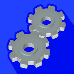 gear or cogwheel working, vector illustration 