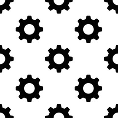 Seamless patterned images of the gear wheel. gear on a white background. 3d image. 3d rendering