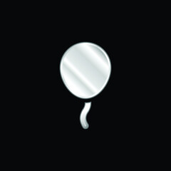 Balloon silver plated metallic icon