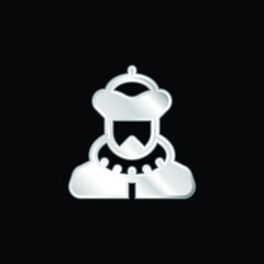 Baron silver plated metallic icon