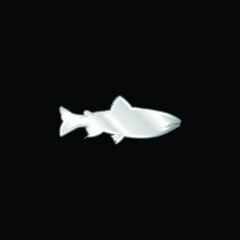 Amago Fish Shape silver plated metallic icon