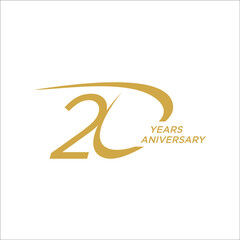 20 years anniversary logo vector template