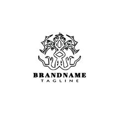 tree with roots logo symbol icon design template black isolated vector illustration