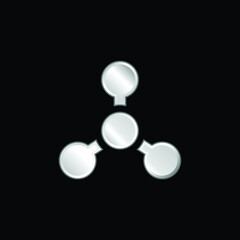 Biology silver plated metallic icon