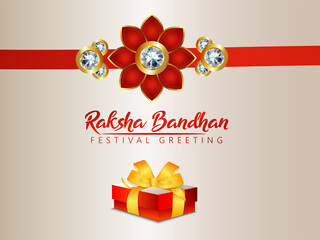 Happy raksha bandhan indian festival invitation greeting card with vector illustration and background