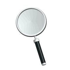 magnifying glass isolated on white, vector illustration
