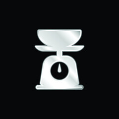 Balance Sheet silver plated metallic icon